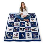 south alabama jaguars mickey minnie blue white blanket high quality