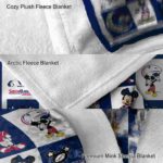 south alabama jaguars mickey minnie blue white blanket premium grade