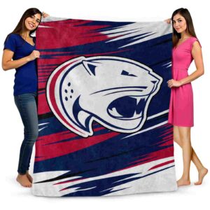 south alabama jaguars paint streaks blue white blanket fashion forward