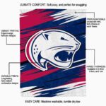 south alabama jaguars paint streaks blue white blanket best selling