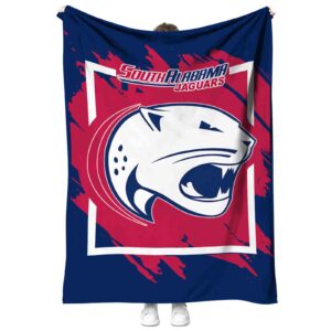 south alabama jaguars splatter effect blue blanket best selling