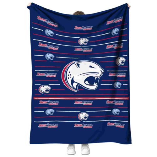 south alabama jaguars striped pattern blue blanket best selling