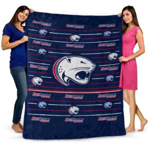 south alabama jaguars striped pattern blue blanket fashion forward