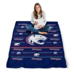 south alabama jaguars striped pattern blue blanket high quality