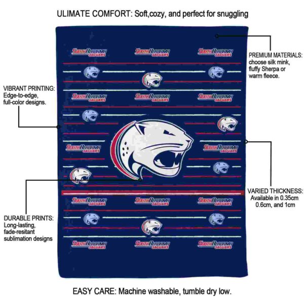 south alabama jaguars striped pattern blue blanket new arrival