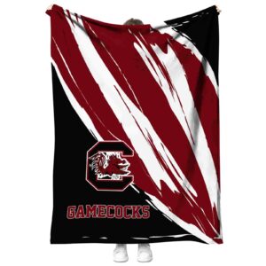 south carolina gamecocks brushstrokes garnet white blanket best selling