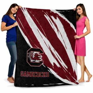 south carolina gamecocks brushstrokes garnet white blanket fashion forward