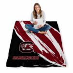 south carolina gamecocks brushstrokes garnet white blanket best selling
