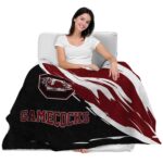 south carolina gamecocks brushstrokes garnet white blanket best selling
