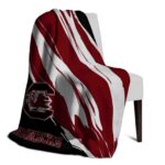 south carolina gamecocks brushstrokes garnet white blanket best selling