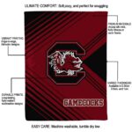 south carolina gamecocks diagonal stripes garnet blanket best selling
