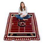 south carolina gamecocks football field garnet blanket best selling