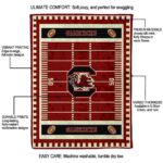 south carolina gamecocks football field garnet blanket best selling