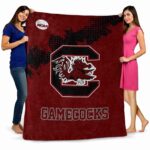south carolina gamecocks grunge texture garnet blanket best selling