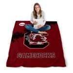 south carolina gamecocks grunge texture garnet blanket best selling