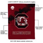 south carolina gamecocks grunge texture garnet blanket best selling