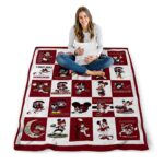 south carolina gamecocks mickey minnie garnet white blanket best selling