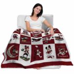 south carolina gamecocks mickey minnie garnet white blanket best selling