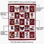 south carolina gamecocks mickey minnie garnet white blanket best selling