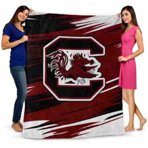 south carolina gamecocks paint streaks garnet white blanket fashion forward