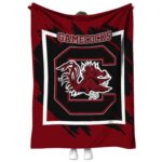 south carolina gamecocks splatter effect garnet blanket best selling