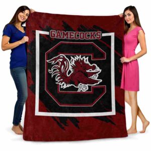 south carolina gamecocks splatter effect garnet blanket fashion forward