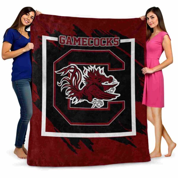 south carolina gamecocks splatter effect garnet blanket fashion forward