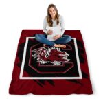 south carolina gamecocks splatter effect garnet blanket high quality