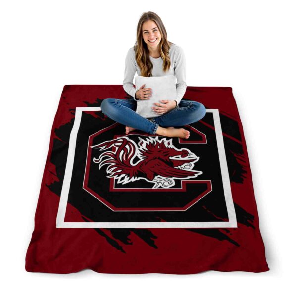 south carolina gamecocks splatter effect garnet blanket high quality