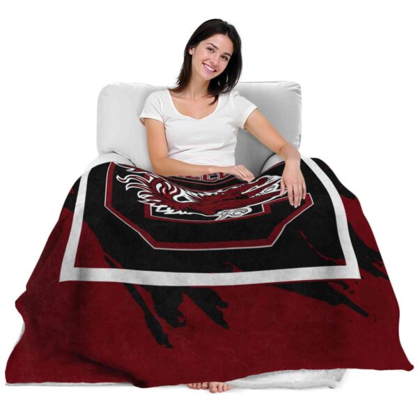 south carolina gamecocks splatter effect garnet blanket latest model