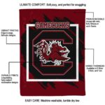 south carolina gamecocks splatter effect garnet blanket new arrival