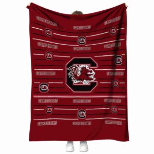 south carolina gamecocks striped pattern garnet blanket best selling