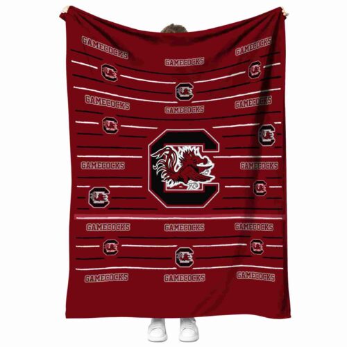 south carolina gamecocks striped pattern garnet blanket best selling