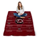 south carolina gamecocks striped pattern garnet blanket best selling