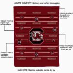 south carolina gamecocks striped pattern garnet blanket best selling