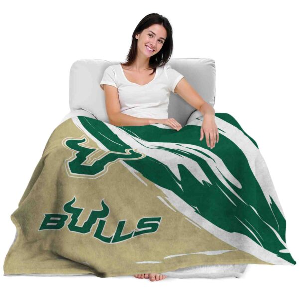 south florida bulls brushstrokes green white blanket latest model