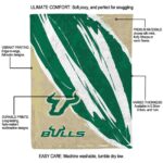 south florida bulls brushstrokes green white blanket new arrival