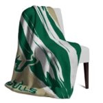 south florida bulls brushstrokes green white blanket top rated