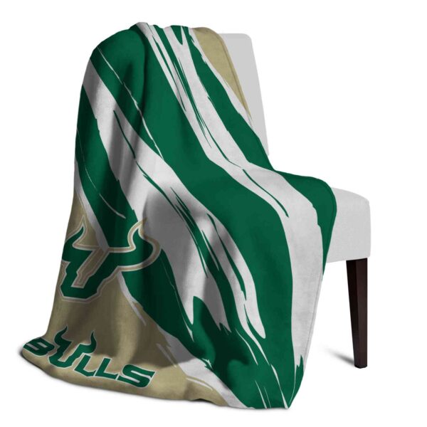 south florida bulls brushstrokes green white blanket top rated