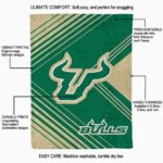 south florida bulls diagonal stripes green blanket new arrival