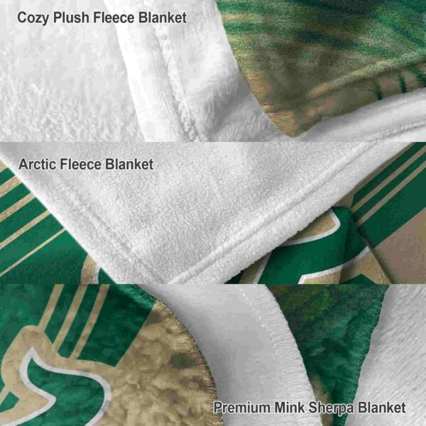 south florida bulls diagonal stripes green blanket premium grade