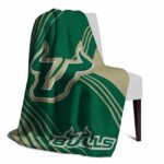 south florida bulls diagonal stripes green blanket top rated