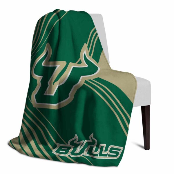 south florida bulls diagonal stripes green blanket top rated