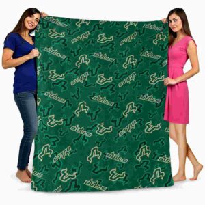 south florida bulls diehard fans green blanket fashion forward