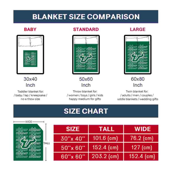 south florida bulls fan pride green blanket trendy