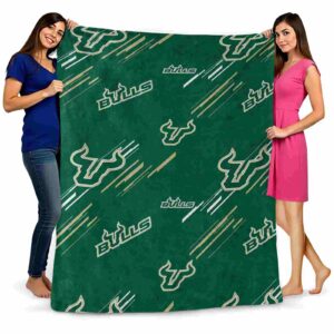 south florida bulls fan spirit green blanket fashion forward