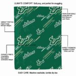 south florida bulls fan spirit green blanket new arrival