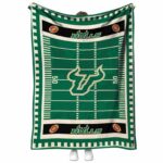 south florida bulls football field green blanket best selling