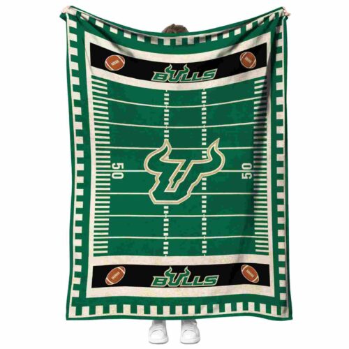 south florida bulls football field green blanket best selling