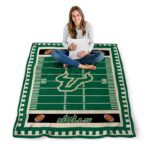 south florida bulls football field green blanket best selling